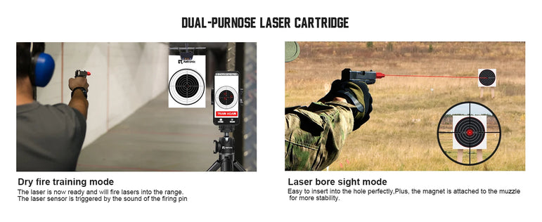 9MM 38SPL multifunctional magnetic red green light trainer, dual-purpose for training and calibration