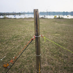 Portable Chimney Brace Ring Stainless Steel Chimney Pipe Bracket Outdoor Camping Smokes Pipes Wind Rope Ring For 6cm Or 7cm