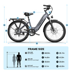 26" Electric E Bike with 7-Speed,1000 Peak Electric Bike for Adults,up 80 Miles Removable Battery Ebike, Adult Electric Bicycles