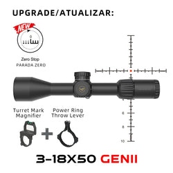 Vector Optics Tauron 3-18x50 FFP Riflescope | 1/10 MIL Turret Lock Adjustment | Zero Stop | For Field Tactical & Hunting