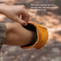 Oven Gloves Heat Resistant Cooking BBQ Grill Glove Non-Slip Insulated Cowhide Leather for Microwave Kitchen Accessories