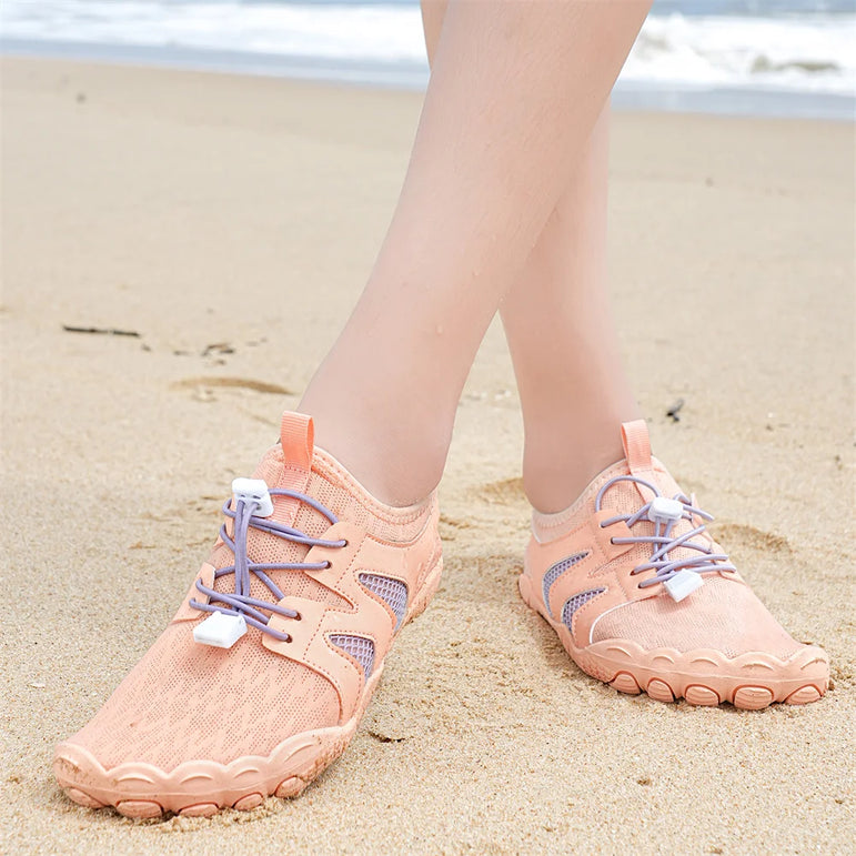 Women Men Water Shoes Five Fingers Upstream Wading Swimming Barefoot Aqua Shoes Beach Seaside Gym Fitness Unisex Sneakers New