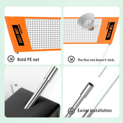 Professional Badminton Net Badminton Training Net Easy Setup Height Adjustable Volleyball Net with Carry Bag for Outdoor Indoor