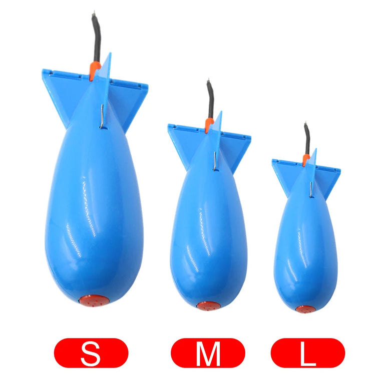 1PCS Carp Fishing Rocket Feeder 10.5/14.5/17.5cm Spod Bomb Float Lure Bait Holder Pellet Rocket Feeder Pellet Fishing Accessorie