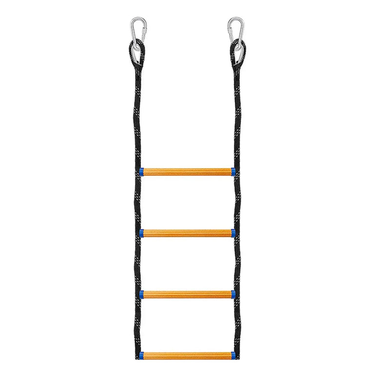 4 Step Boat Rope Ladder Folding Marine Rope Ladder Heavy Duty Climbing Rope Portable Rope Boarding Ladder