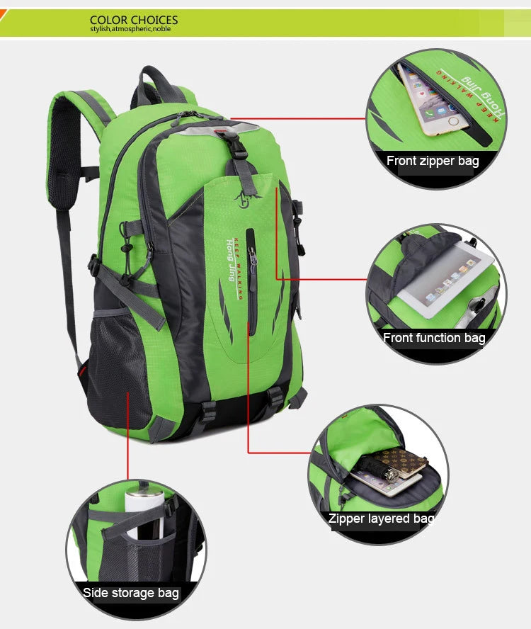Oulylan Outdoor Sports Backpacks Camping Hiking Backpacks Sports Bag Mountaineering Bag Waterproof Climbing Backpacks Men Women