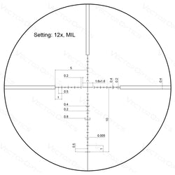 Vector Optics Veyron 3-12x44 SFP Riflescope | Ultra Compact Design |  long Range Adjustment | Zero Stop Function | For Airgun