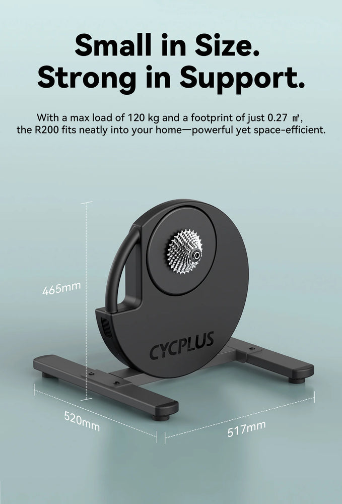 CYCPLUS R200 Smart Bike Trainer 2200W Max Power Support  ANT+ & BLE 5.0 Exercise Bike Roller Indoor Training for Home Exercise