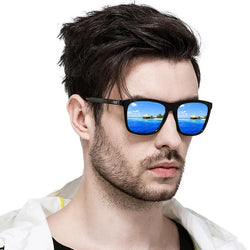 Sports Polarized Sunglasses Men Women Classic Square Plastic Driving Sun Glasses Male Fashion Black Outdoor Shades UV400