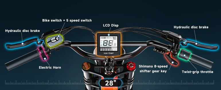1000W(Peak 2000W)Folding Electric Bike for Adults,35MPH 100Mile,48V 25Ah Removable Battery,20" x 4.0 Fat Tire Foldable Electric