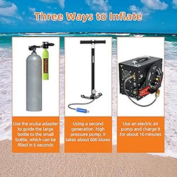 TUDIVING-0.5L Mini Scuba Diving Tank,Lung Tank with Diving Mask,Portable Scuba Tank with Pump for Underwater Breathing Training