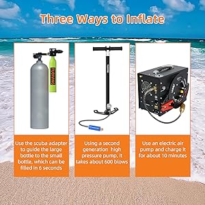 TUDIVING-0.5L Mini Scuba Diving Tank,Lung Tank with Diving Mask,Portable Scuba Tank with Pump for Underwater Breathing Training