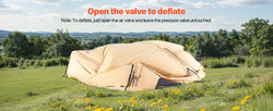 VEVOR Inflatable Tents for Camping Easy Setup Blow up Tent with Hand Pump Glamping Tent with Skylight Stove Jack & Mesh Windows