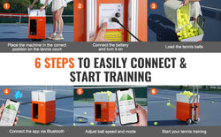 VEVOR Tennis Ball Machine Automatic Portable Tennis Ball Launcher 100 Balls Tennis Training Practice Thrower Multi-Mode Drills